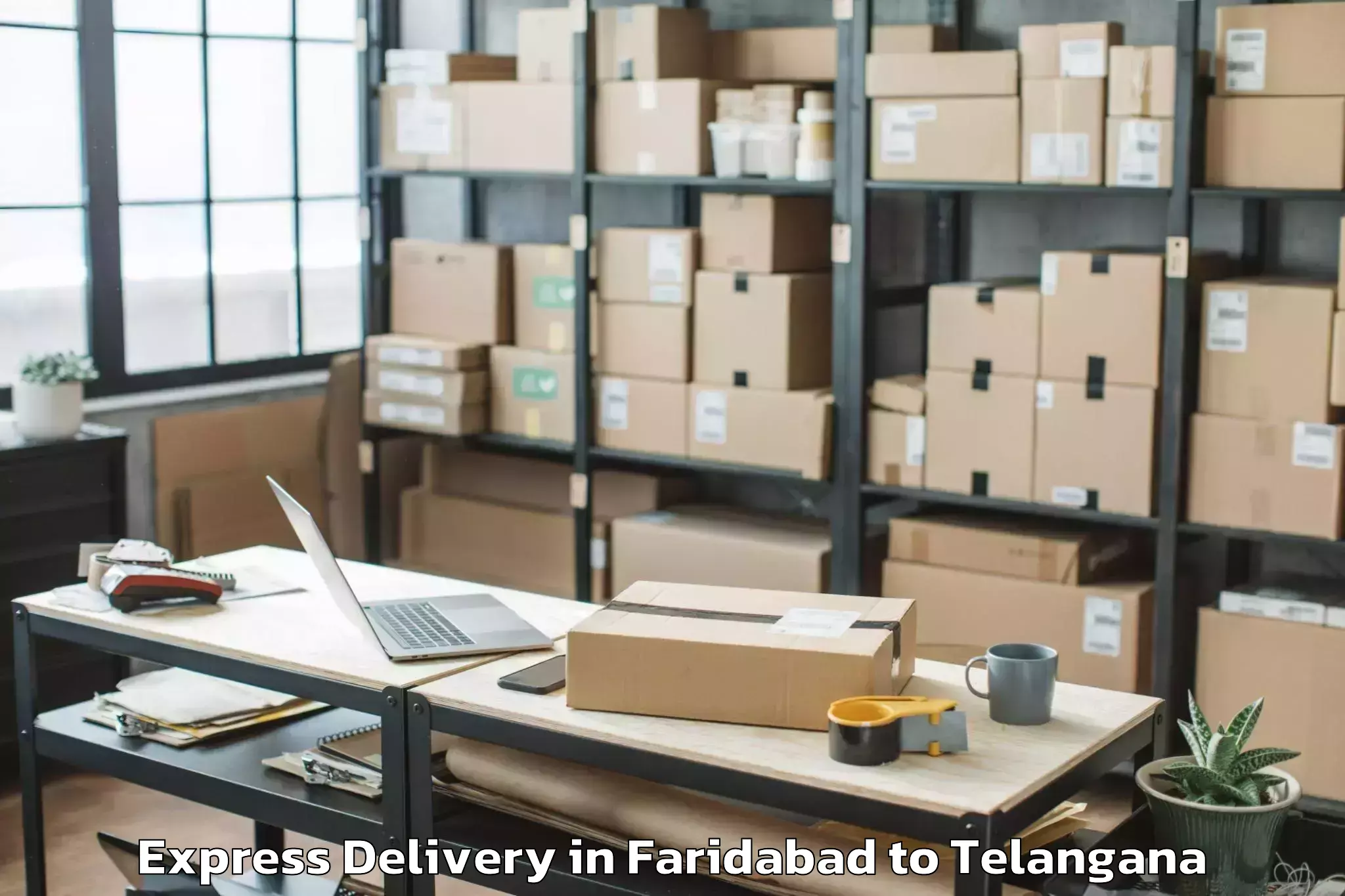 Top Faridabad to Gadwal Express Delivery Available